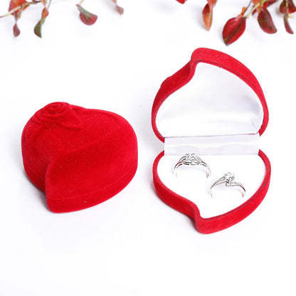 Wholesale Geometric Heart Shaped Flower Jewelry Packaging Velvet Box