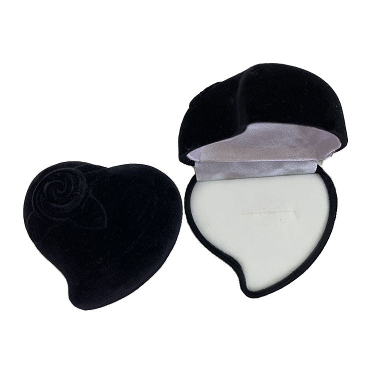 Wholesale Geometric Heart Shaped Flower Jewelry Packaging Velvet Box