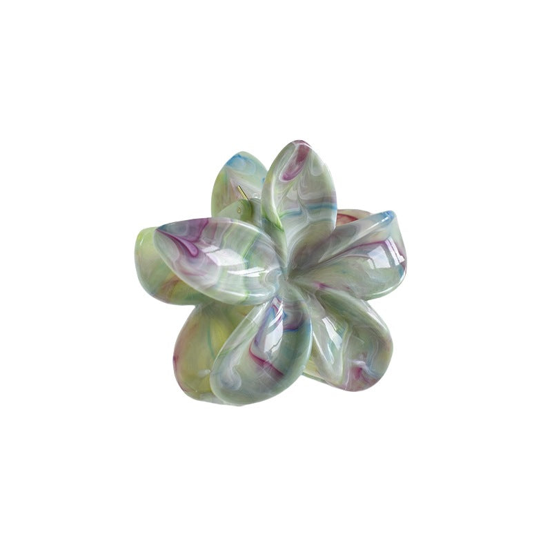 Women'S Simple Style Flower Plastic Resin Hair Claws