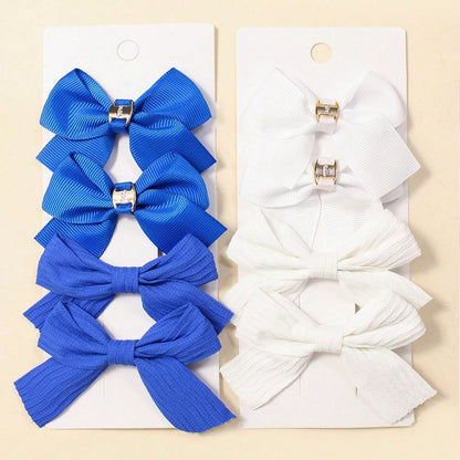 Girl'S Sweet Korean Style Bow Knot Cloth Polyester Hair Clip