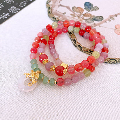 Retro Flower Agate Women'S Bracelets