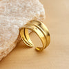 Wholesale Jewelry Retro Luxurious Simple Style Solid Color 304 Stainless Steel 18K Gold Plated Plating Rings