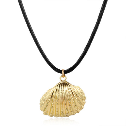 Vacation Modern Style Classic Style Geometric Shell Plating Women's Pendant Necklace