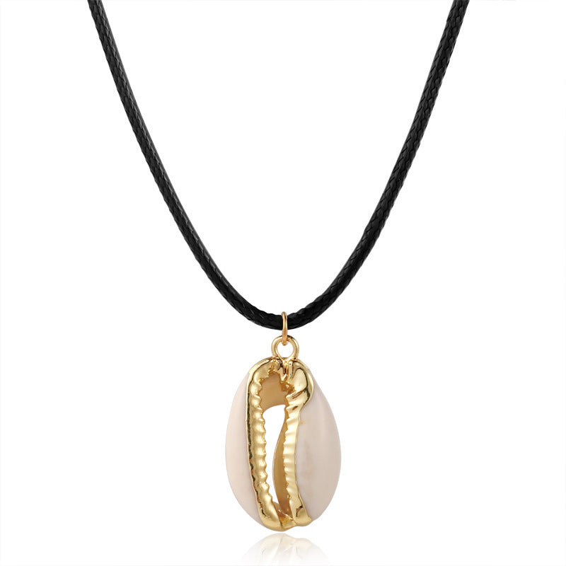 Vacation Modern Style Classic Style Geometric Shell Plating Women's Pendant Necklace