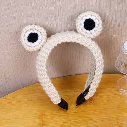 Unisex Cartoon Style Frog Yarn Braid Hair Band