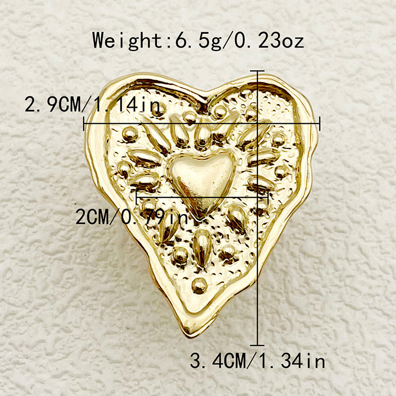 Wholesale Jewelry Simple Style Classic Style Heart Shape Ginkgo Leaf 304 Stainless Steel Zircon 14K Gold Plated Plating Inlay Rings Bracelets