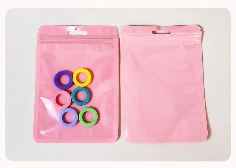 Simple Style Classic Style Solid Color Plastic Jewelry Packaging Bags