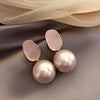 1 Pair Simple Style Classic Style Korean Style Geometric Inlay Alloy Pearl Drop Earrings