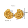 Wholesale Jewelry IG Style Vacation Beach Conch Spiral 304 Stainless Steel 18K Gold Plated Plating Earrings Necklace Jewelry Set