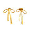 Wholesale Jewelry Hip-Hop Vintage Style Simple Style Bow Knot 304 Stainless Steel 18K Gold Plated Earrings Necklace