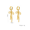 1 Pair Simple Style Classic Style Bow Knot Plating 304 Stainless Steel 18K Gold Plated Ear Studs