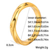 Wholesale Jewelry Elegant Geometric 316 Stainless Steel  18K Gold Plated Shiny Metallic Polishing Rings