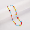 Casual Bohemian Flower Artificial Crystal Seed Bead Wholesale Necklace