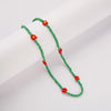 Casual Bohemian Flower Artificial Crystal Seed Bead Wholesale Necklace