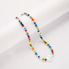 Casual Bohemian Flower Artificial Crystal Seed Bead Wholesale Necklace