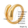 Wholesale Jewelry Elegant Classic Style Solid Color 304 Stainless Steel 18K Gold Plated Irregular Plating Open Rings