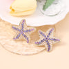 1 Pair Marine Style Modern Style Classic Style Starfish Plating Inlay Zinc Alloy Imitation Pearl Rhinestones Ear Studs