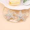 1 Pair Marine Style Modern Style Classic Style Starfish Plating Inlay Zinc Alloy Imitation Pearl Rhinestones Ear Studs