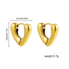 1 Pair Cute Solid Color Shiny Heart Shape Inlay 304 Stainless Steel Copper Pearl Ear Studs