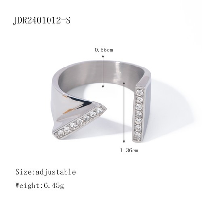 Wholesale Jewelry IG Style Simple Style Solid Color 304 Stainless Steel Rings Earrings Necklace