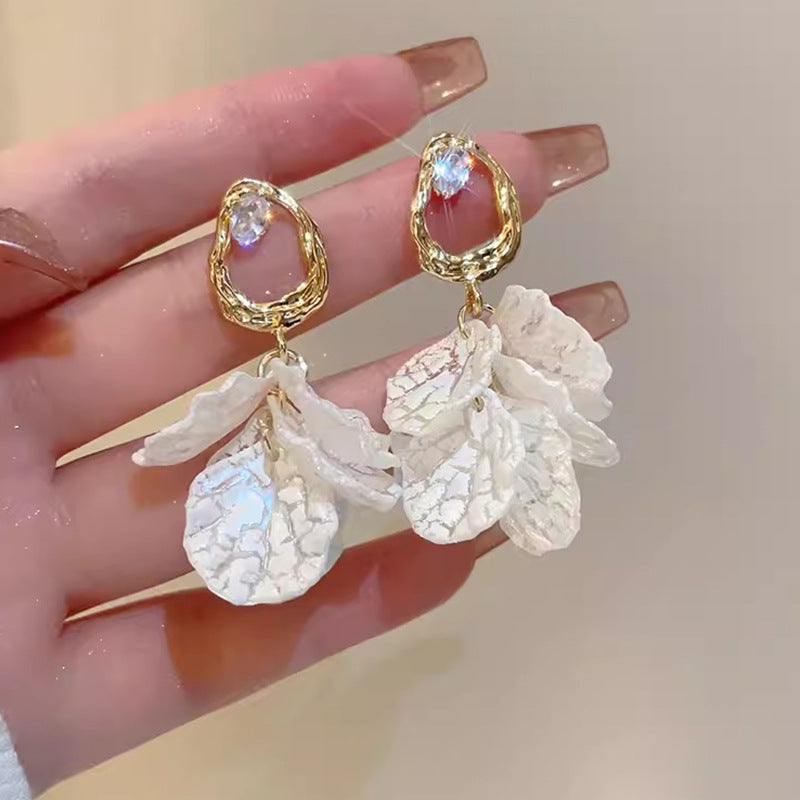 1 Pair IG Style Simple Style U Shape Geometric Flower Inlay Imitation Pearl Artificial Pearls Rhinestones Drop Earrings Ear Studs