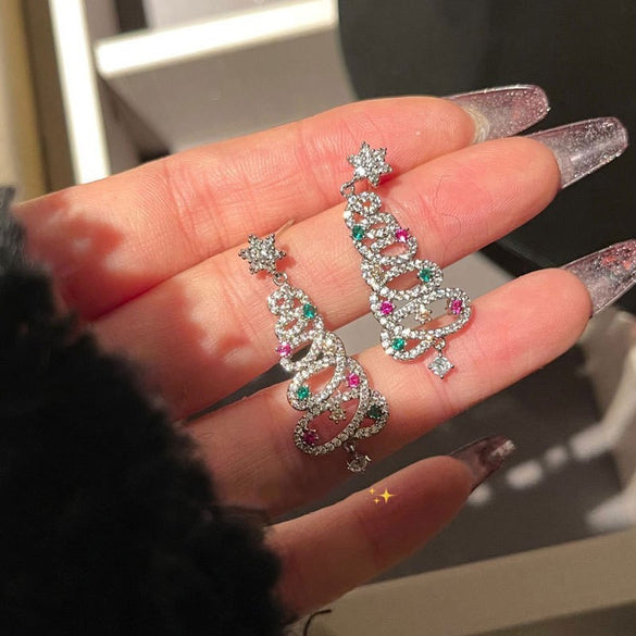 1 Pair IG Style Simple Style U Shape Geometric Flower Inlay Imitation Pearl Artificial Pearls Rhinestones Drop Earrings Ear Studs