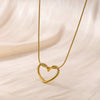 Simple Style Heart Shape Titanium Steel Wholesale Pendant Necklace