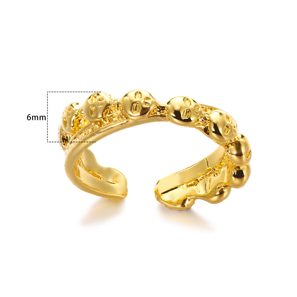 Wholesale Jewelry Simple Style Classic Style Solid Color 304 Stainless Steel Gold Plated Plating Rings