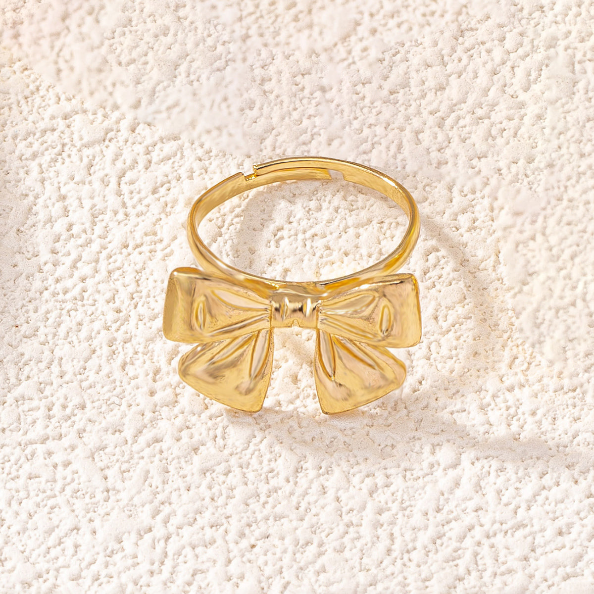 Simple Style Commute Starfish Heart Shape Bow Knot Alloy Plating 14K Gold Plated Women's Rings