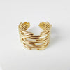 Wholesale Jewelry Casual Simple Style Geometric 304 Stainless Steel 18K Gold Plated Hollow Out Open Rings