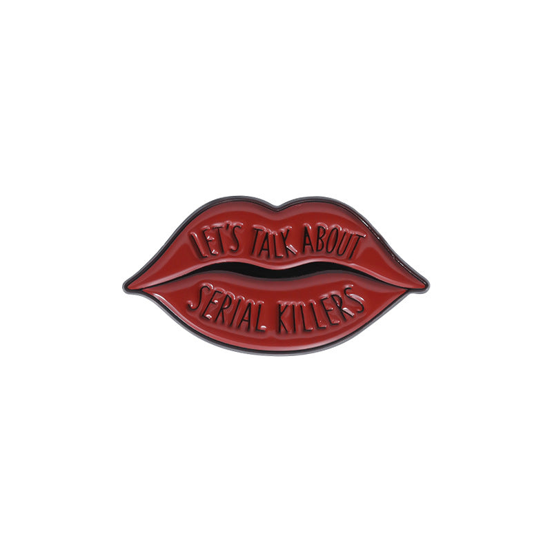 Cartoon Style Cute Cowboy Style Animal Lips Letter Alloy Stamping Stoving Varnish Plating Unisex Badge Brooches Collar Pin