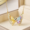 Wholesale Jewelry Simple Style Heart Shape Flower Bow Knot Titanium Steel Irregular Plating Pendant Necklace