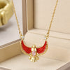 Wholesale Jewelry Simple Style Heart Shape Flower Bow Knot Titanium Steel Irregular Plating Pendant Necklace