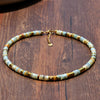 Vacation Bohemian Color Block 316 Stainless Steel  Natural Stone Necklace In Bulk