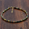 Vacation Bohemian Color Block 316 Stainless Steel  Natural Stone Necklace In Bulk