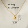 Vacation Marine Style Beach Starfish Dolphin Shell 18K Gold Plated Shell Titanium Steel Wholesale Pendant Necklace