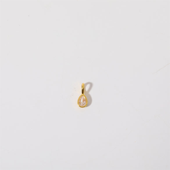 1 Piece Copper Zircon Gold Plated Cross Heart Shape Polished Pendant Chain