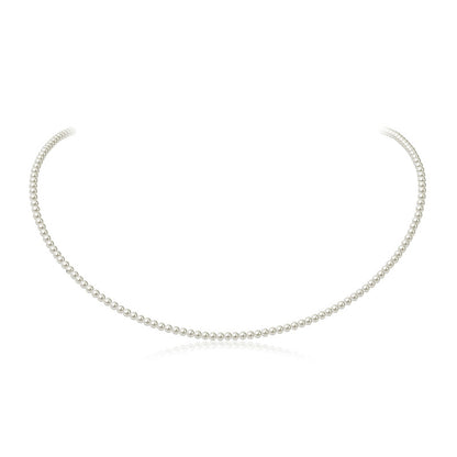 Casual Simple Style Round Imitation Pearl Titanium Steel Wholesale Necklace