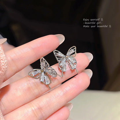 Fashion Geometric Alloy Artificial Rhinestones Women'S Drop Earrings Ear Studs 1 Pair