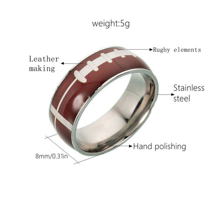 Modern Style Simple Style Solid Color 304 Stainless Steel Men'S Rings