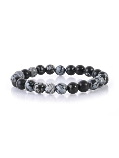 Casual Simple Style Round Natural Stone Lava Rock Bracelets In Bulk