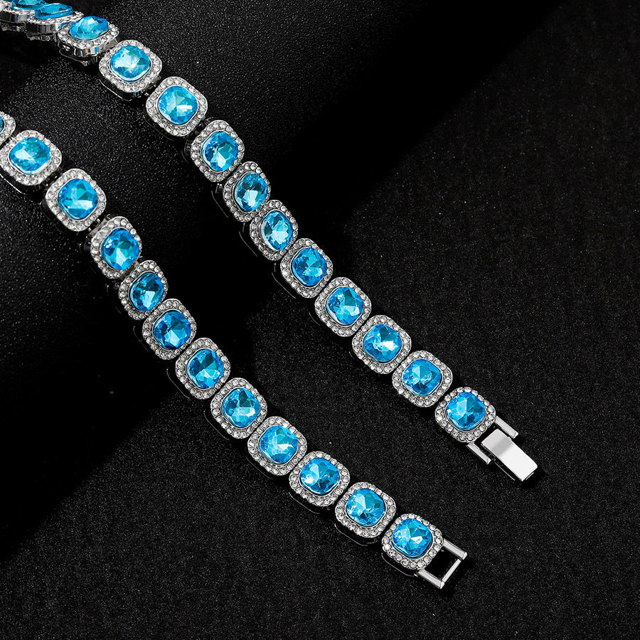 Casual Hip-Hop Solid Color Zircon Alloy Zinc Alloy Wholesale Choker