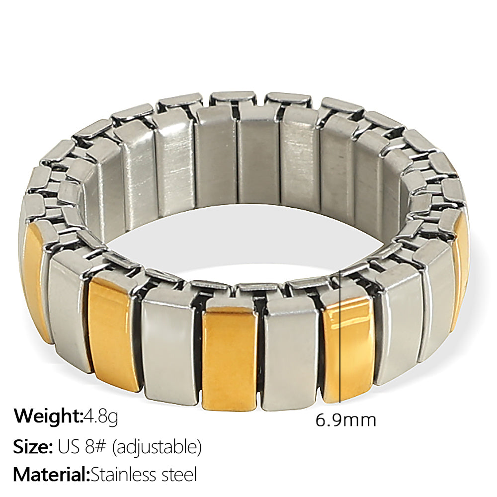 Wholesale Jewelry IG Style Retro Simple Style Circle 304 Stainless Steel Rhinestones 18K Gold Plated Polishing Inlay Rings Bracelets