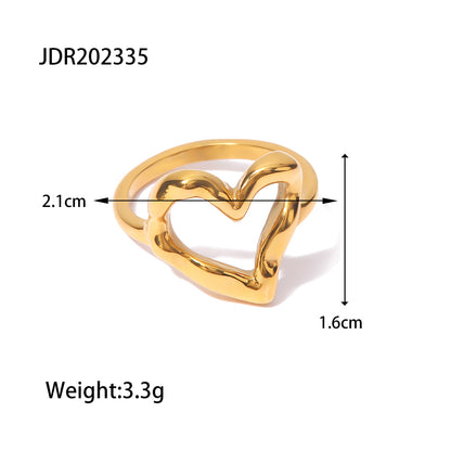 Wholesale Jewelry IG Style Geometric 304 Stainless Steel Artificial Pearls Zircon 18K Gold Plated Inlay Open Rings Rings