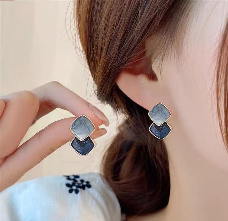 1 Pair Simple Style Round Square Heart Shape Alloy Plating Inlay Rhinestones Pearl Women's Drop Earrings