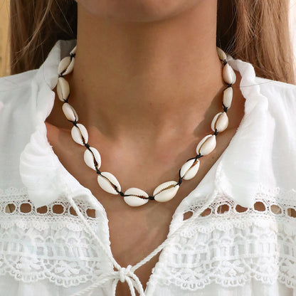 Vacation Beach Shell Polyester Shell Wholesale Necklace