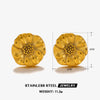 1 Pair IG Style Vintage Style Flower Inlay 304 Stainless Steel Artificial Pearls 18K Gold Plated Ear Studs