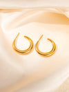 1 Pair Simple Style Geometric Irregular Plating Titanium Steel Earrings