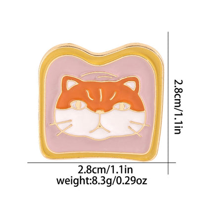 Cartoon Style Cute Animal Letter Alloy Stamping Enamel Plating Unisex Brooches Collar Pin