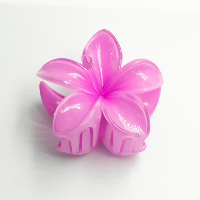 Women'S Simple Style Flower Plastic Resin Stoving Varnish Hair Claws